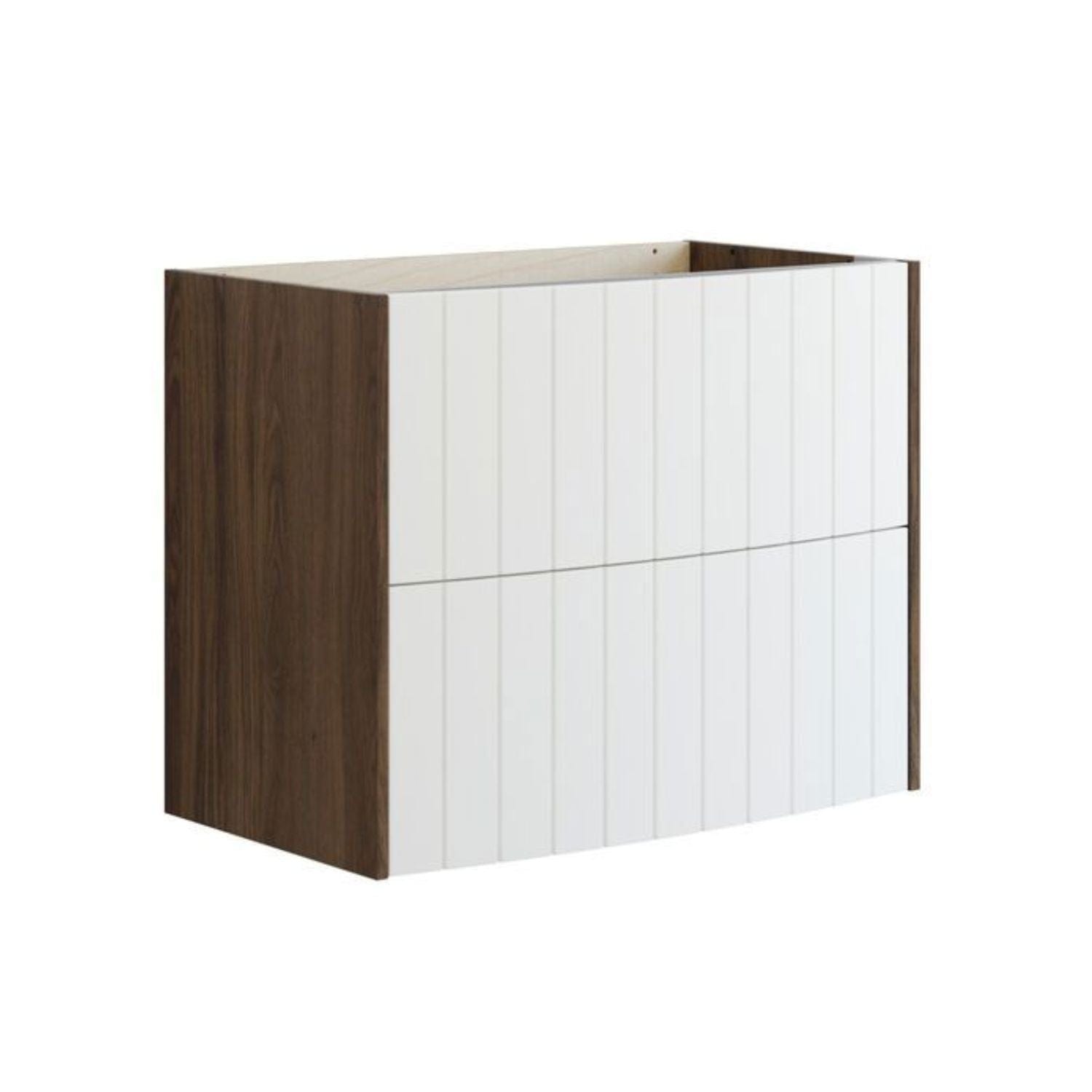 Dansani Inzo Vintage Rillet Servantskap - Buet Brun eik/hvit matt / 80cm Dansani Servantskap DA-R05-4015