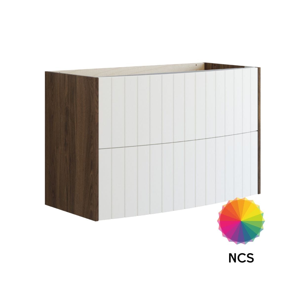 Dansani Inzo Vintage Rillet Servantskap - Buet Brun eik/NCS farge / 100cm Dansani Servantskap DA-R06-4093