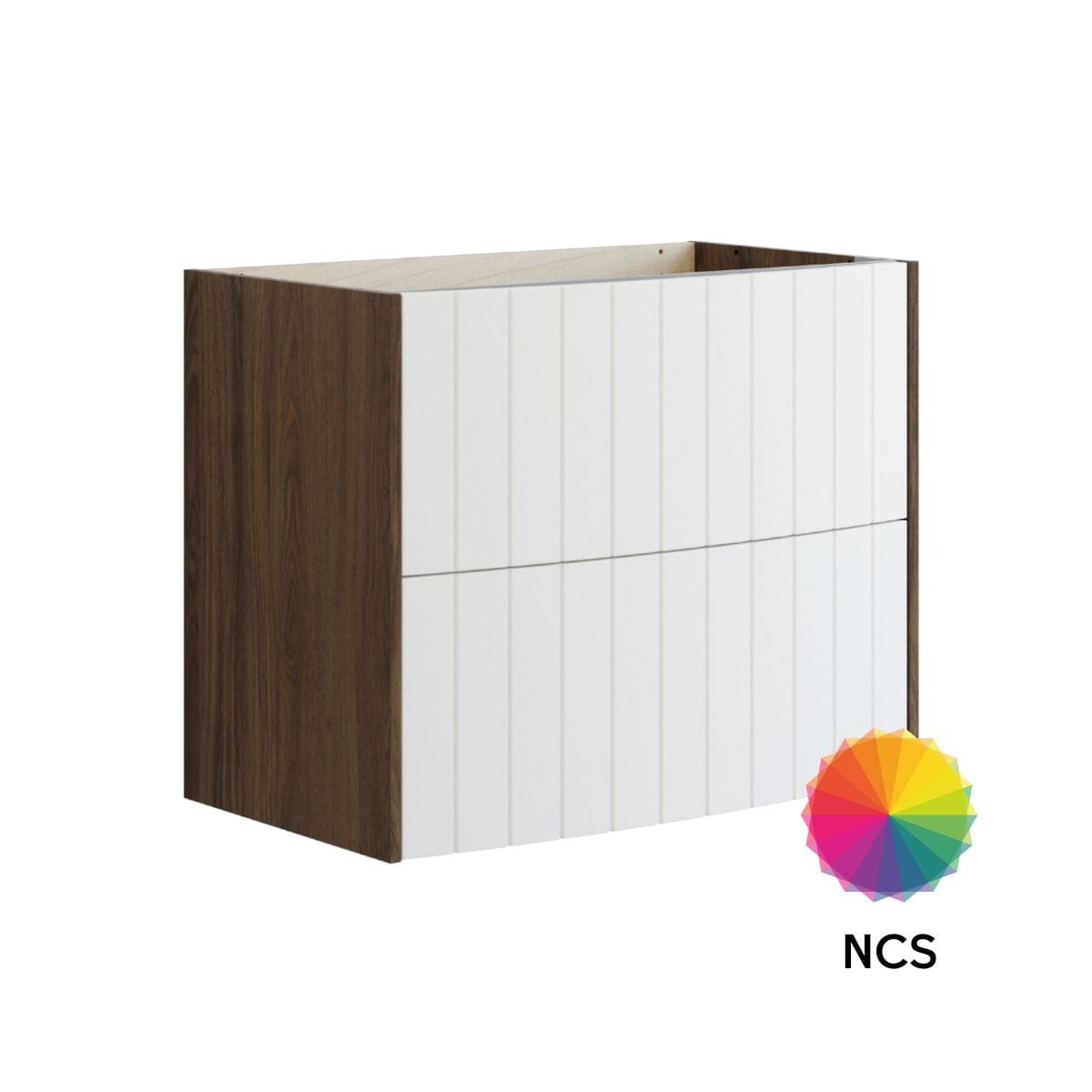 Dansani Inzo Vintage Rillet Servantskap - Buet Brun eik/NCS farge / 80cm Dansani Servantskap DA-R05-4093