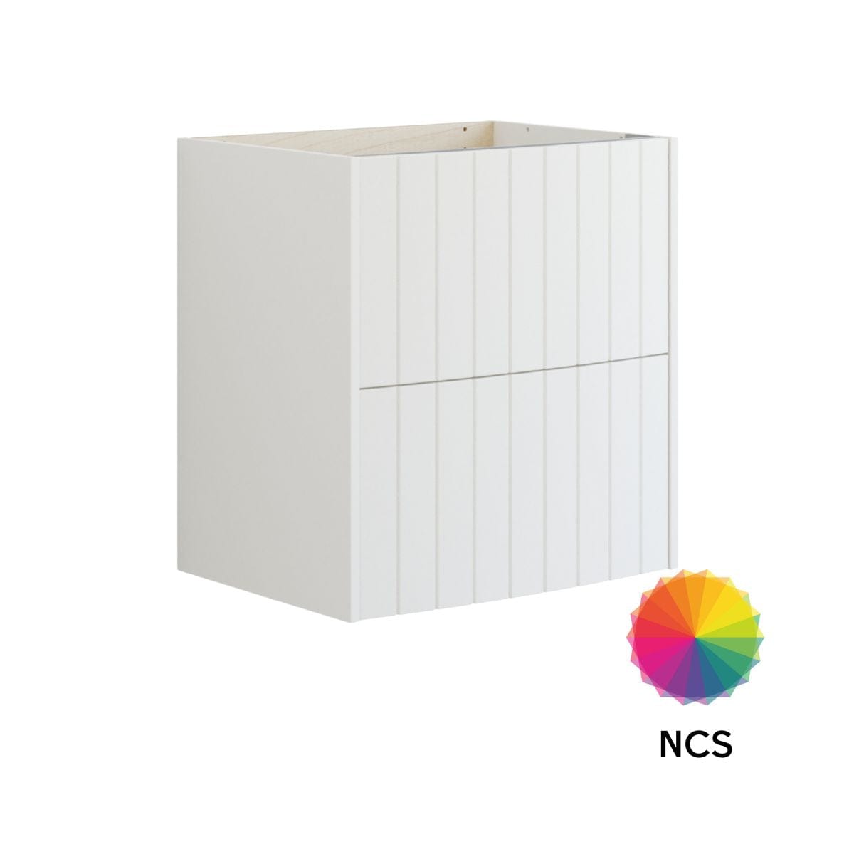 Dansani Inzo Vintage Rillet Servantskap - Buet Hvit matt/NCS farge / 60cm Dansani Servantskap DA-R04-4091