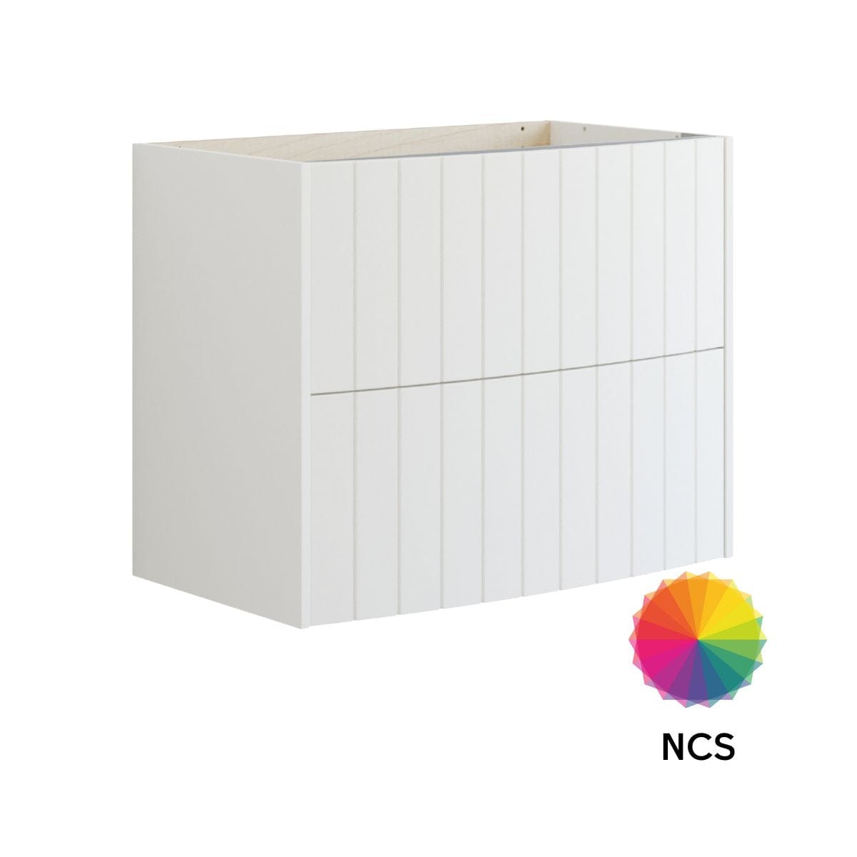 Dansani Inzo Vintage Rillet Servantskap - Buet Hvit matt/NCS farge / 80cm Dansani Servantskap DA-R05-4091