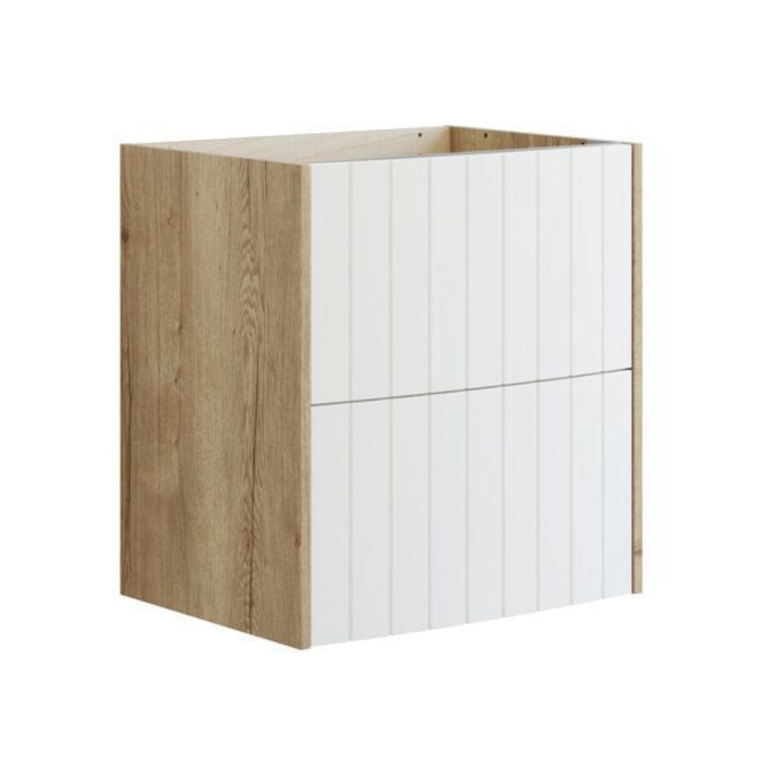 Dansani Inzo Vintage Rillet Servantskap - Buet Natur eik/hvit matt / 60cm Dansani Servantskap DA-R04-4014