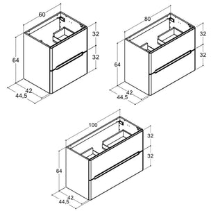 Dansani Inzo Vintage Servantskap med Integrert grep