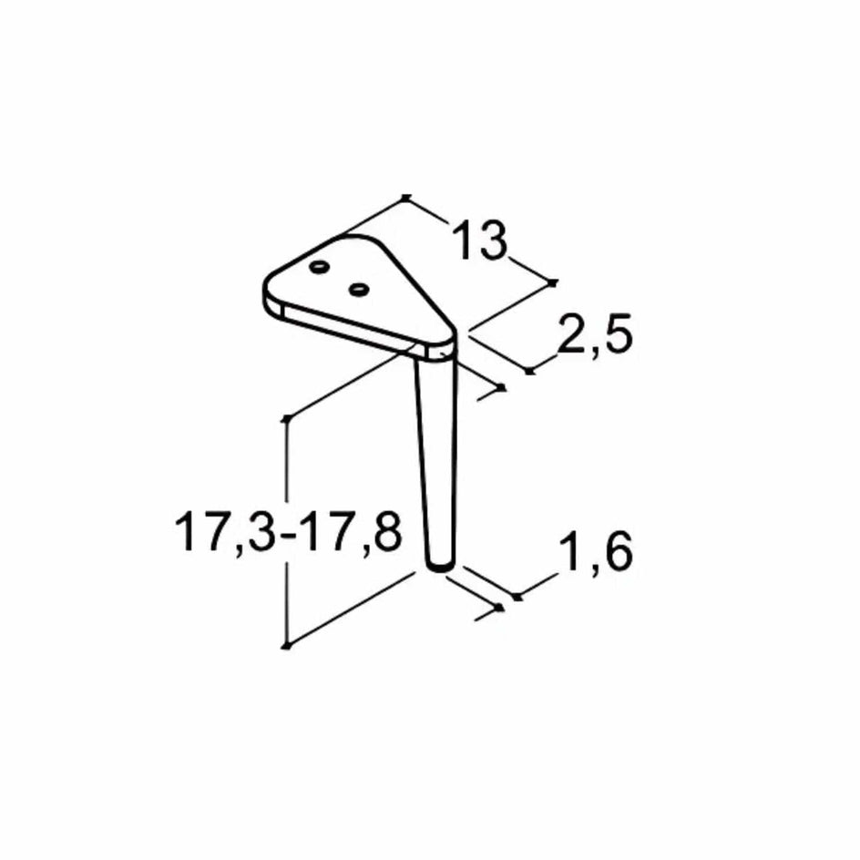 Dansani Inzo Vintage Støtteben Dansani Tilbehør baderomsinnredning DA-190311405