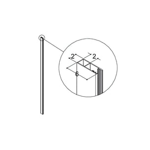Dansani Match Avstandsprofil D +20mm H197,5cm