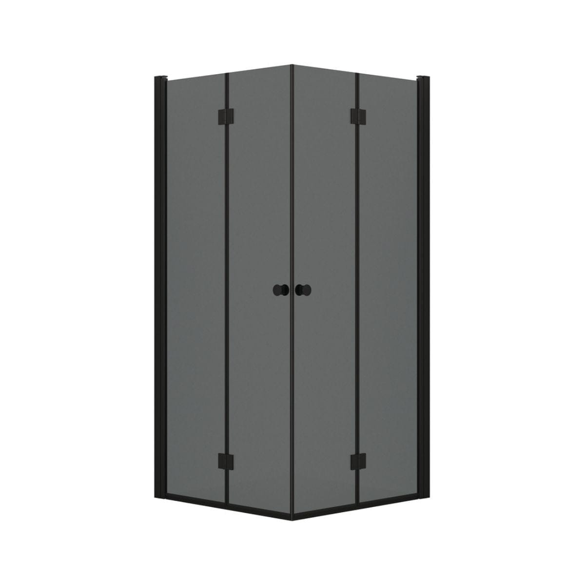 Dansani Match B+B Dusjhjørne Leddet Svart matt / 90x90cm / Tonet glass Dansani Dusjhjørne BUN-B9191-04SM