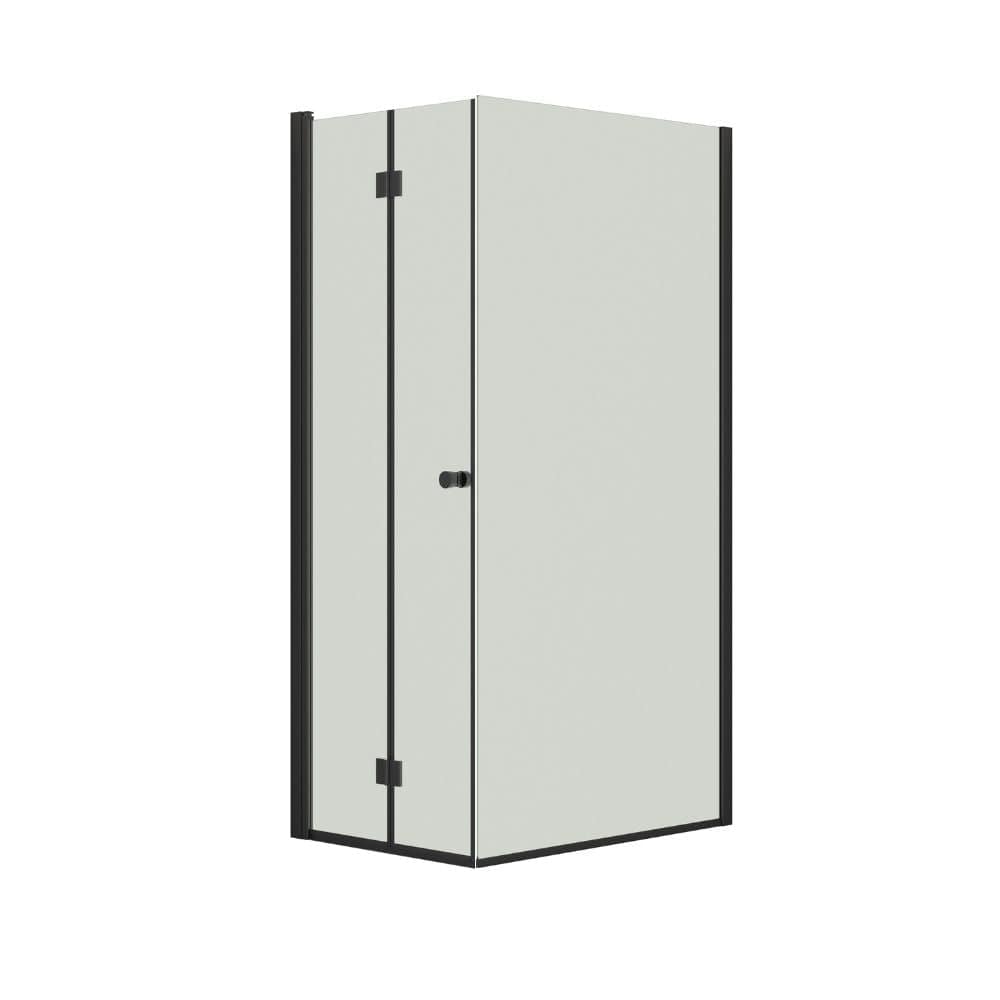 Dansani Match B+D Dusjhjørne Kombi (foldedør+vegg) Svart matt / 70x50cm / Klart glass Dansani Dusjhjørne BUN-BD7151-03SM