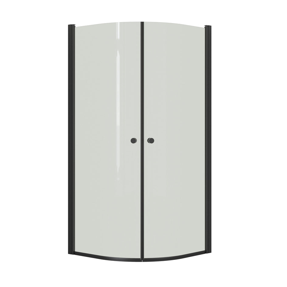 Dansani Match E+E Dusjhjørne Buet Svart matt / 80x80cm / Klart glass Dansani Dusjhjørne BUN-E8181-03SM