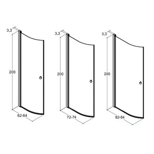 Dansani Match E Halvrund Dusjdør