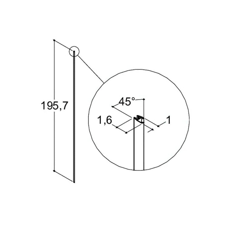 Dansani Match Magnetlist til dusjdør A/B/C/E - 1 stk