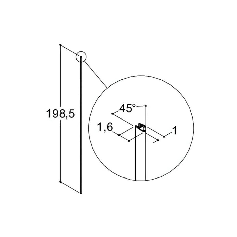 Dansani Match Magnetlist til dusjvegg D - 1 stk Dansani Magnetprofil