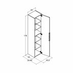 Dansani Mido+ Classic Glatt Høyskap Vendbar dør