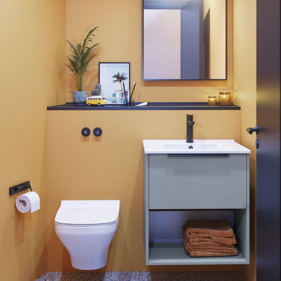 Dansani Mido+ Classic Glatt Servantskap Med skuff og åpent rom Dansani Servantskap