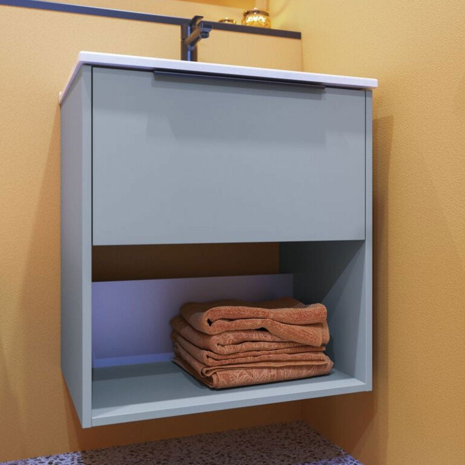 Dansani Mido+ Classic Glatt Servantskap Med skuff og åpent rom Dansani Servantskap