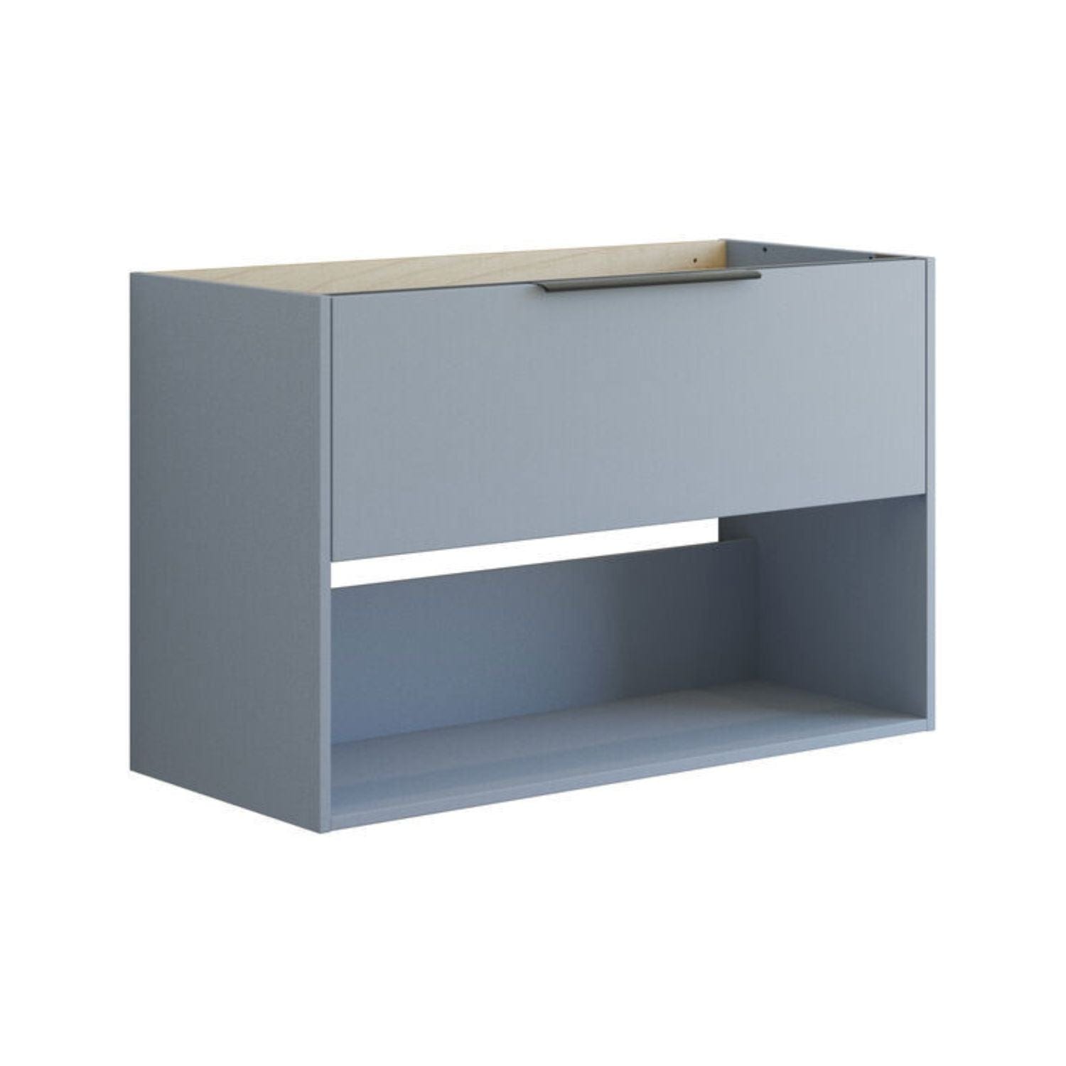 Dansani Mido+ Classic Glatt Servantskap Med skuff og åpent rom Lyseblå matt / 100cm Dansani Servantskap DA-N26-1016