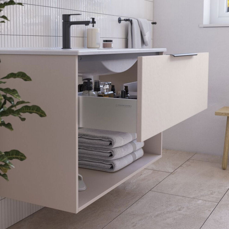 Dansani Mido+ Classic Stripet Servantskap Med skuff og åpent rom Dansani Servantskap