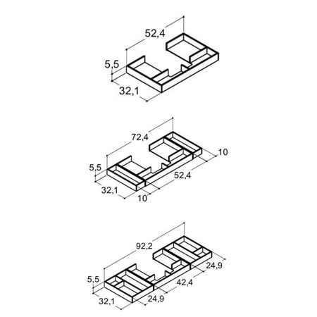Dansani Mido+ Classic Trebrett til Øverste Skuff