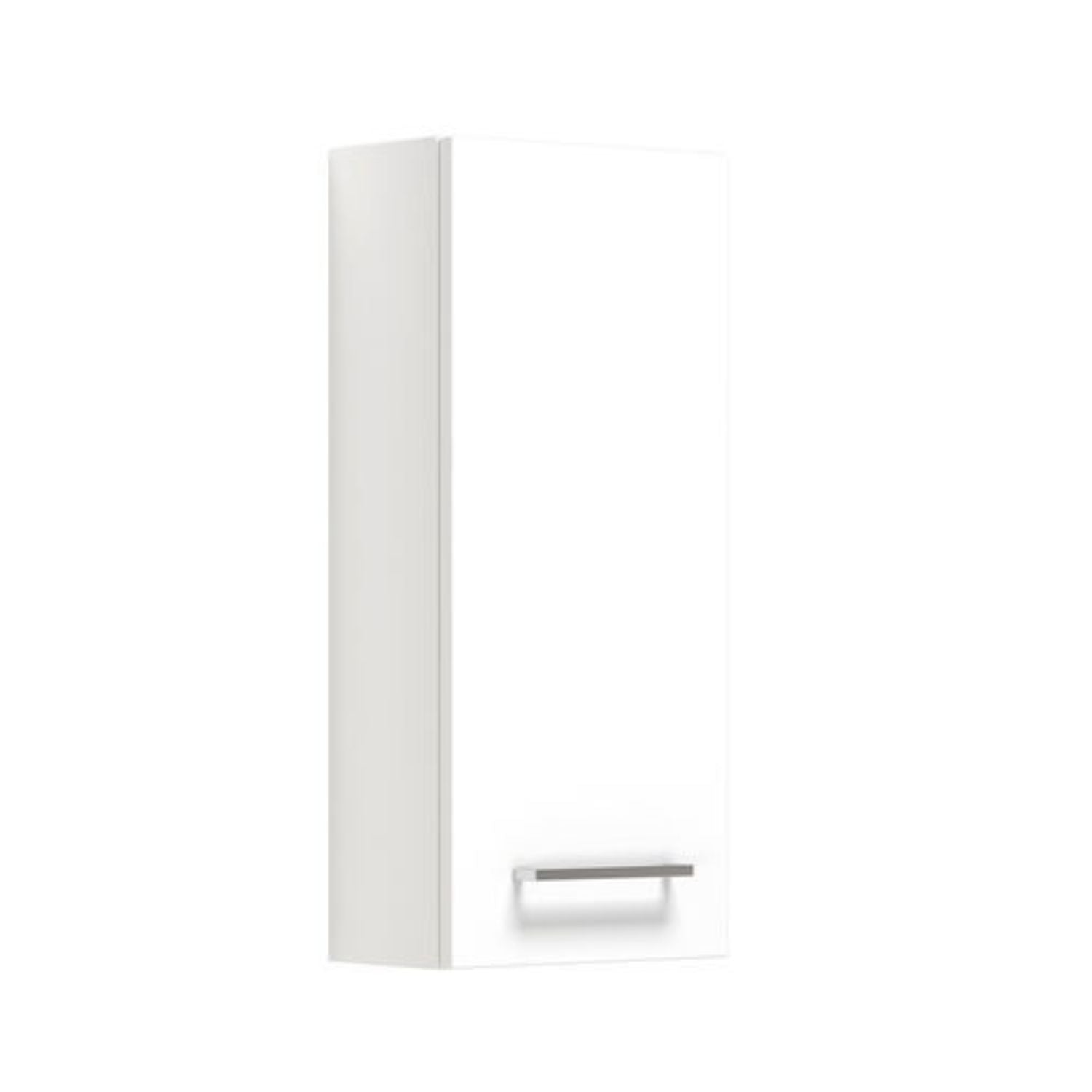 Dansani Mido+ Glatt Overskap 1 dør B30xH70xD19cm Hvit høyglans / Høyre hengslet Dansani Sideskap bad DA-P27-1112