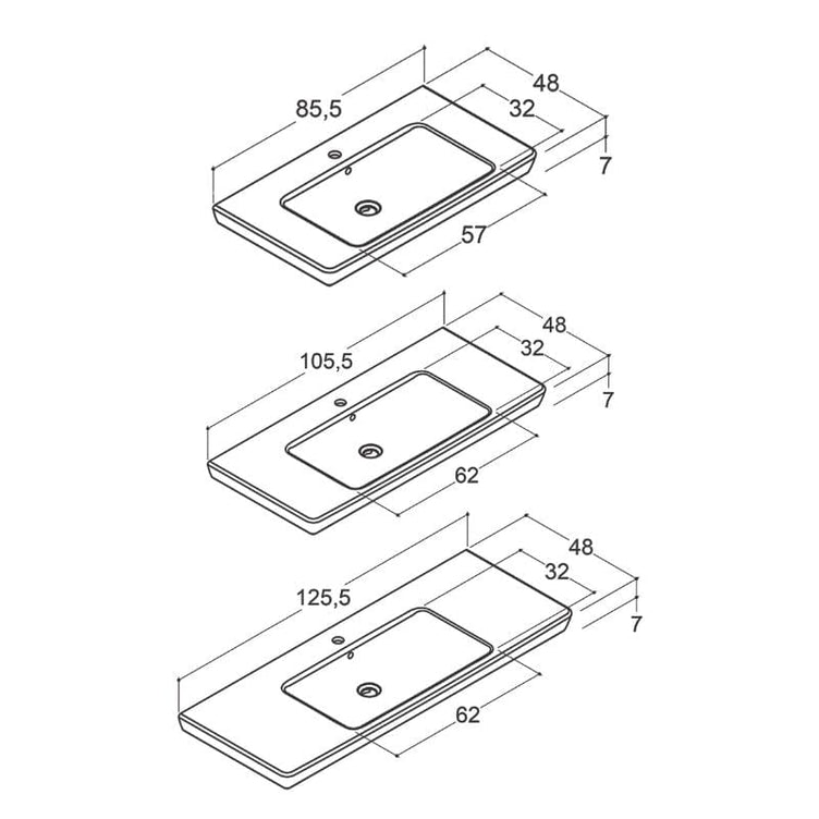 Dansani Mido+ Lotto XL Møbelservant B85-125xD48cm