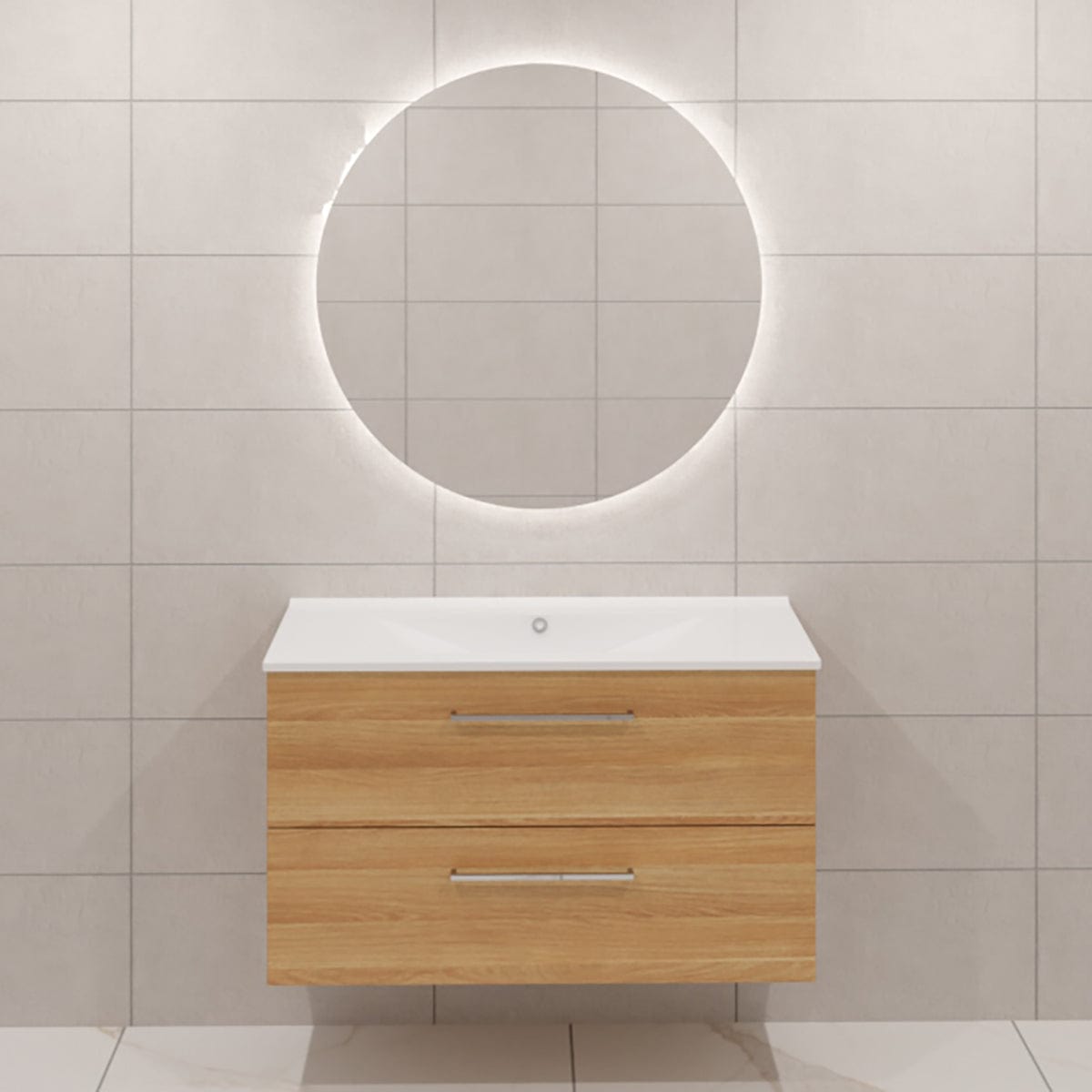 Dansani Mido+ Møbelpakke Servantskap med servant Varm eik / 100cm / Corona rundt Dansani Møbelpakke bad BUN-MMA-2555-C