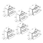 Dansani Mido+ Slim Servantskap 2 Skuffer B50-80xD35cm