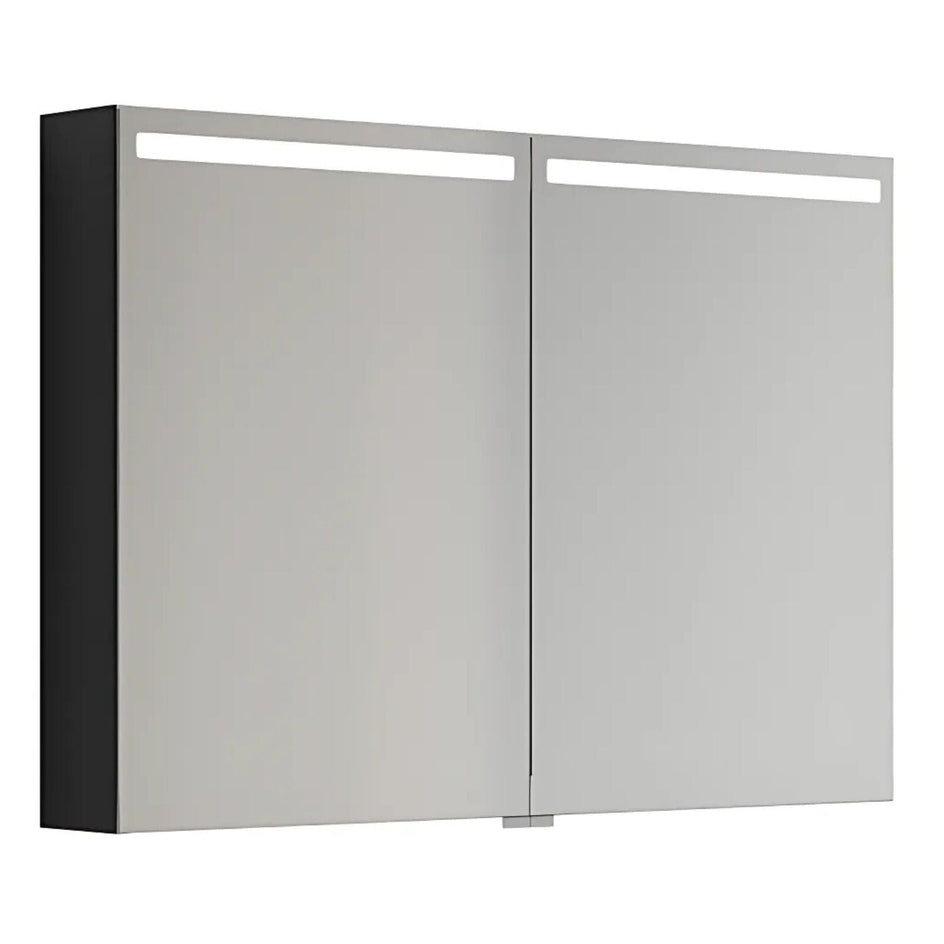 Dansani Mido+ Top Speilskap LED B50-120xH70,4cm Svart struktur / 100cm Dansani Speilskap DA-S510-129