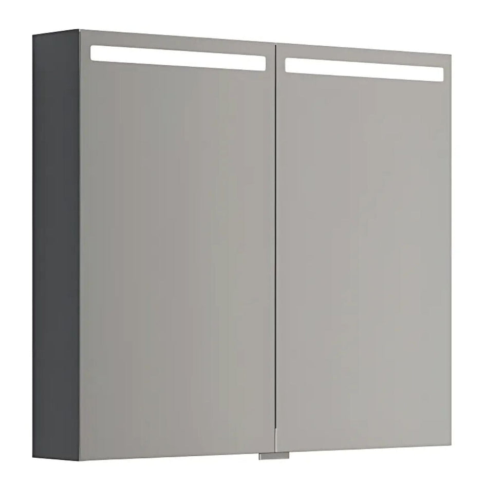 Dansani Mido+ Top Speilskap LED B50-80xH70,4cm Grå matt / 80cm Dansani Speilskap DA-S518-103