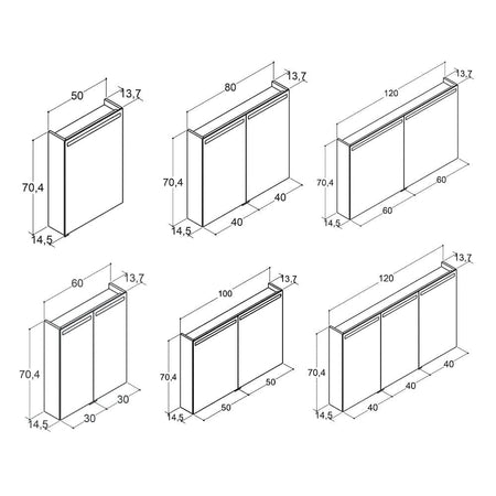 Dansani Mido+ Top Speilskap LED