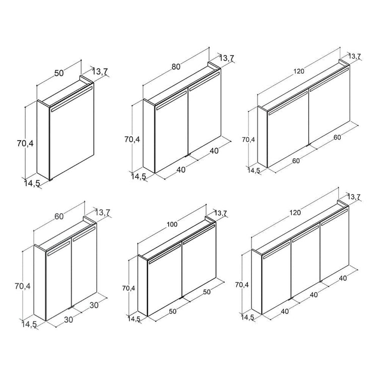 Dansani Mido+ Top Speilskap LED