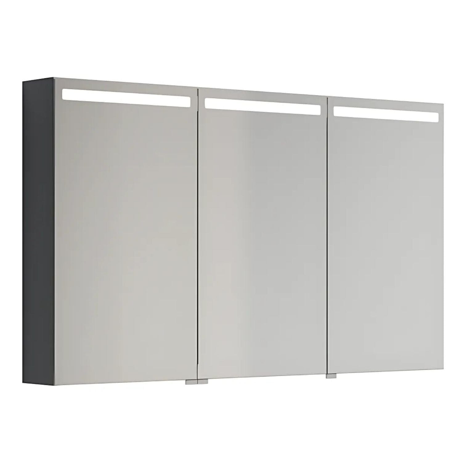 Dansani Mido+ Top Speilskap LED Grå matt / 120 cm 3 dører Dansani Speilskap DA-S513-103