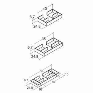 Dansani Mido+ Trebrett til Øverste Skuff D35