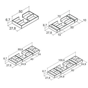 Dansani Mido+ Trebrett til Øverste Skuff D44