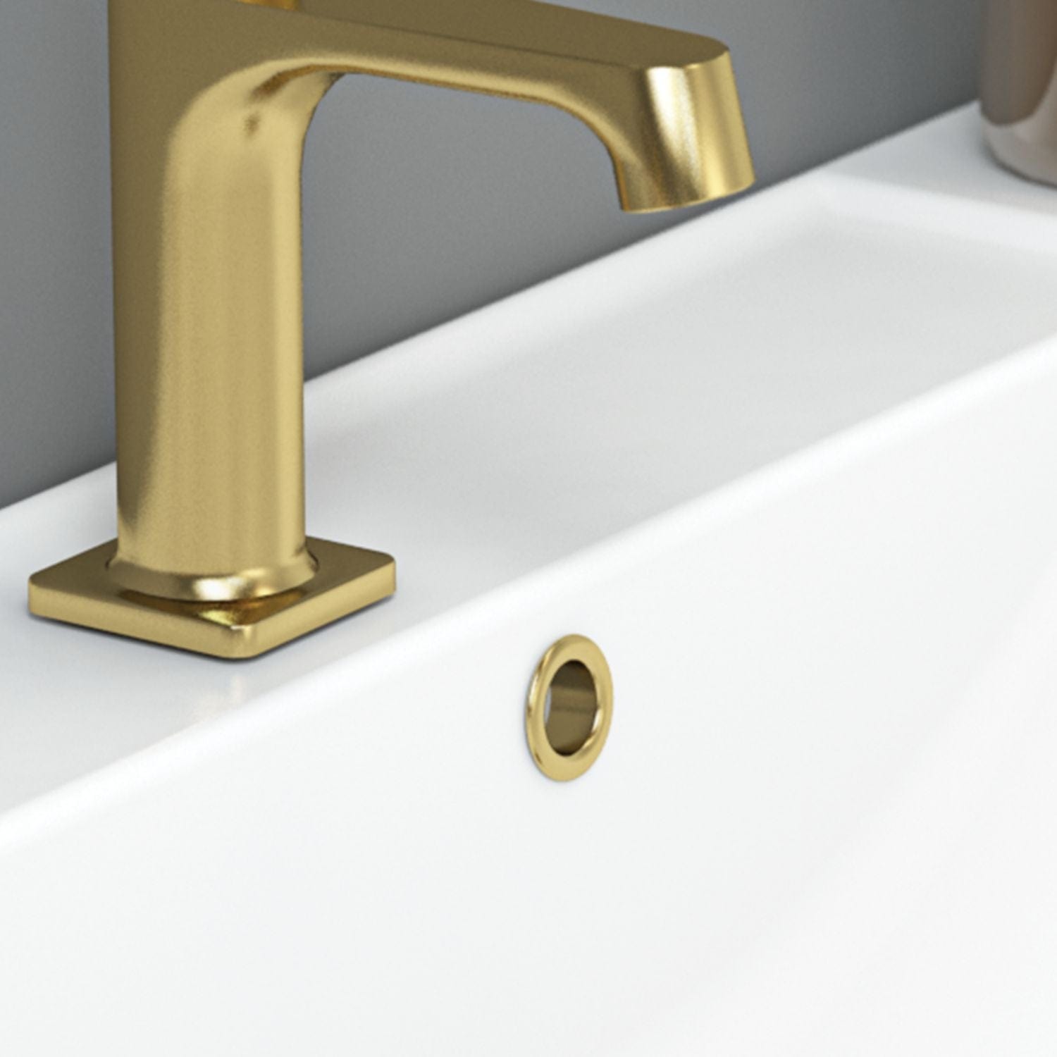 Dansani Overløpsrosett til komposittservant Messing Dansani Tilbehør servant DA-4880144