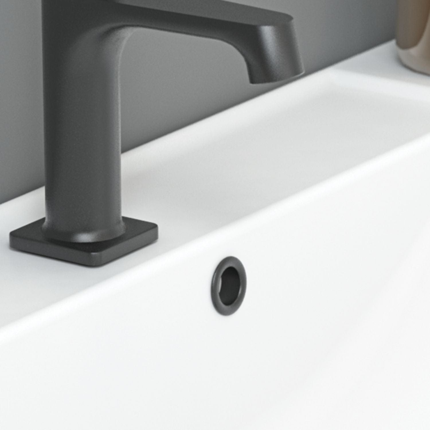 Dansani Overløpsrosett til komposittservant Svart matt Dansani Tilbehør servant DA-4880128