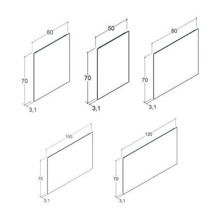 Dansani Select Baderomspeil B50-120xH70cm