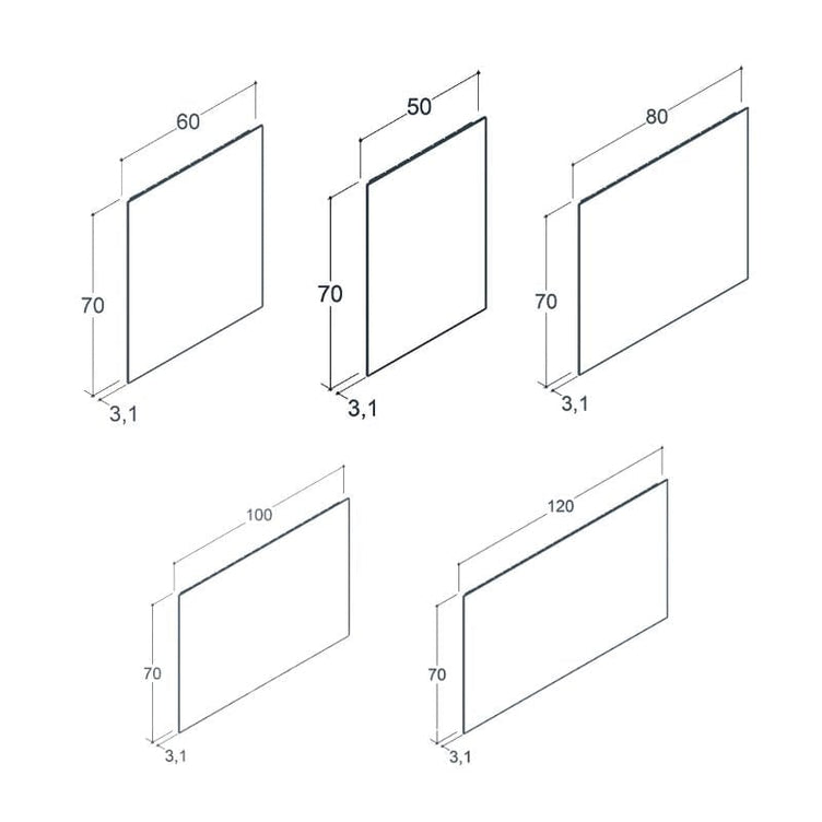 Dansani Select Baderomspeil B50-120xH70cm