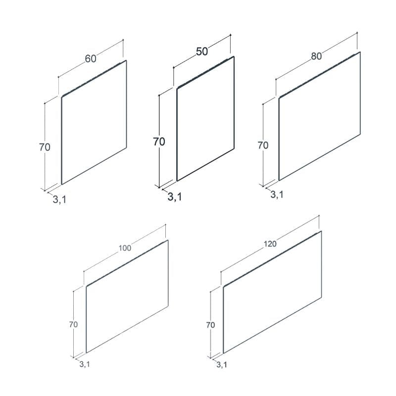 Dansani Select Baderomspeil B50-120xH70cm Dansani Baderomsspeil