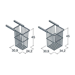 Dansani Skittentøykurv for høyskap B30-40cm, inkl skinner