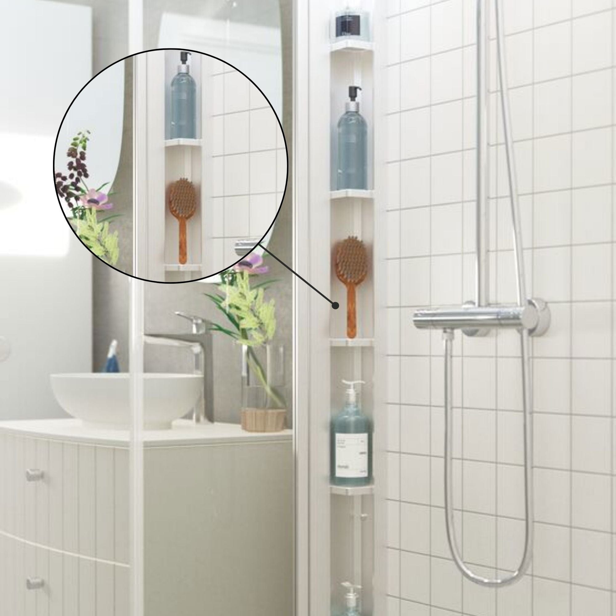 Dansani Tower Dusjoppbevaring 5 hyller Sateng Dansani Dusjhylle DA-1600570