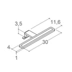 Dansani Vela Lampe LED L300mm 230V