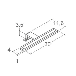 Dansani Vela Lampe LED L300mm 230V