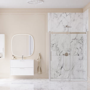 Dansani XXL Skyvedør med 1 sidepanel for dusjhjørne