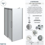 Dansani XXL Skyvedør med 1 sidepanel for dusjhjørne