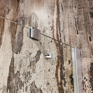 Dansani XXL Skyvedør med 2 sidepanel for rettvegg