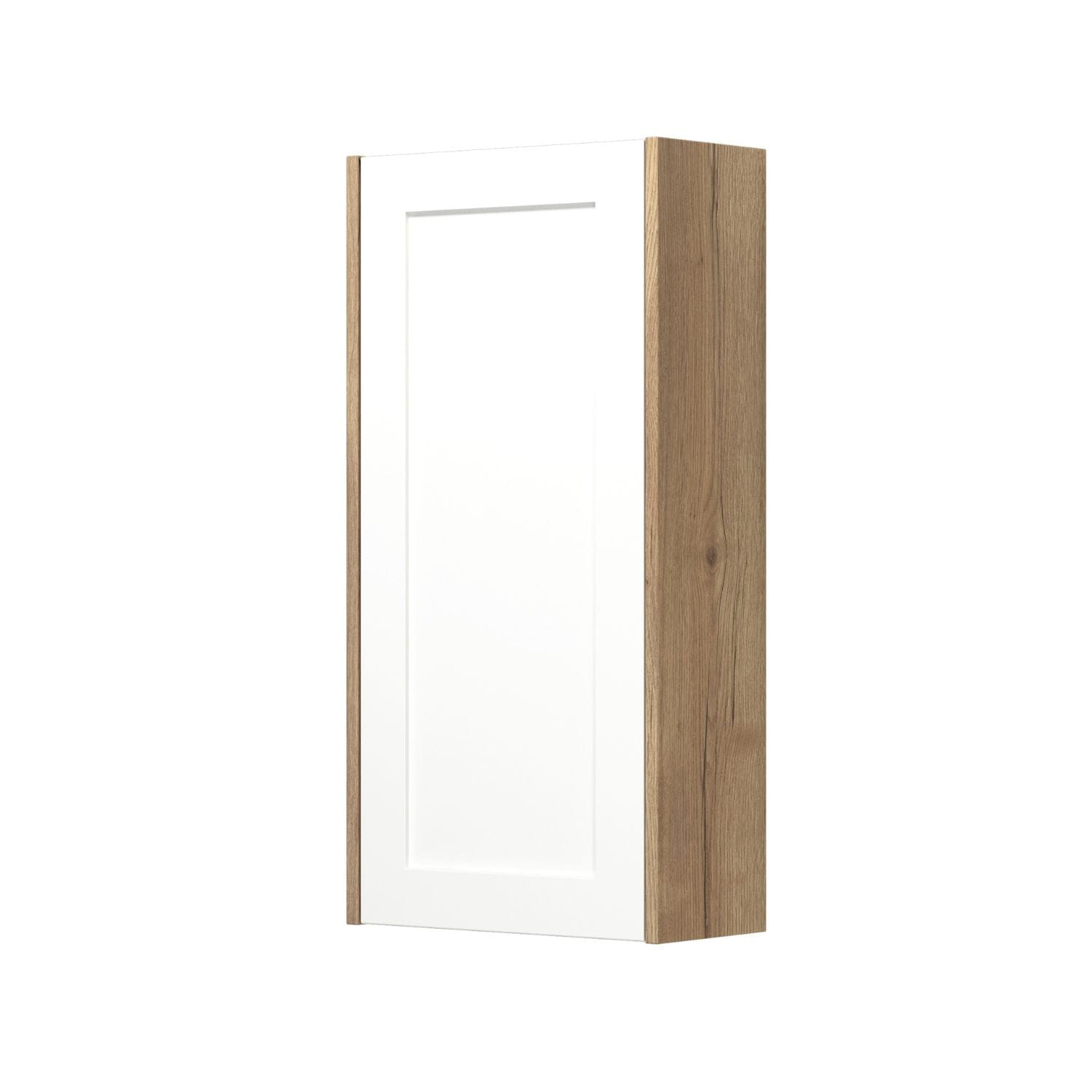 Dansani You Overskap 1 dør B40xH80xD19cm - Ramme Natur eik/NCS farge / Venstre Dansani Sideskap bad DA-V49-3292