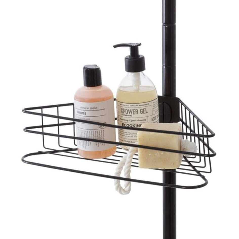 Elementals Dusjhylle med Teleskopstang 4-kurvers Svart Elementals Dusjhylle CO-800776