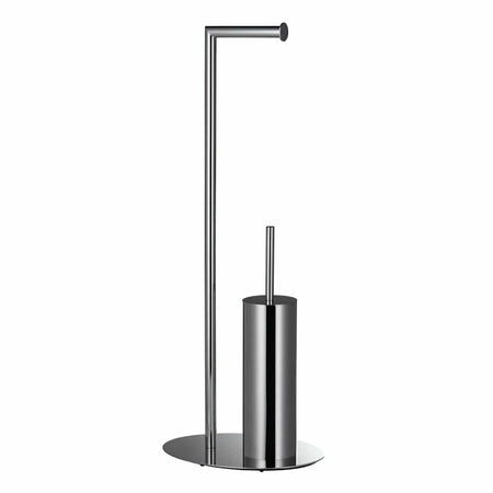 Esbada Classic toalettpapirholder med børste oval fot krom