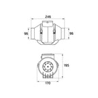 Flexit DF Kanalvifte
