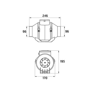 Flexit DF Kanalvifte