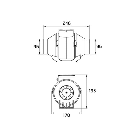 Flexit DF Kanalvifte